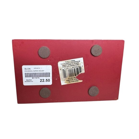 Vintage Wooden Provencal Napkin Holder With Rooster Design - Picture 7 of 7